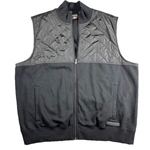 Michael Kors Men’s XXL Black Quilted Vest Zip Up Sleeveless Golf Travel Layer